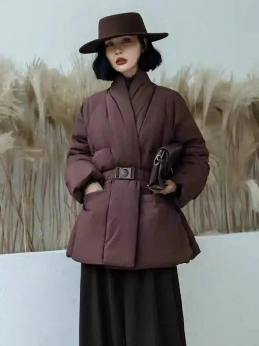 Carina - Padded winter coat with belt