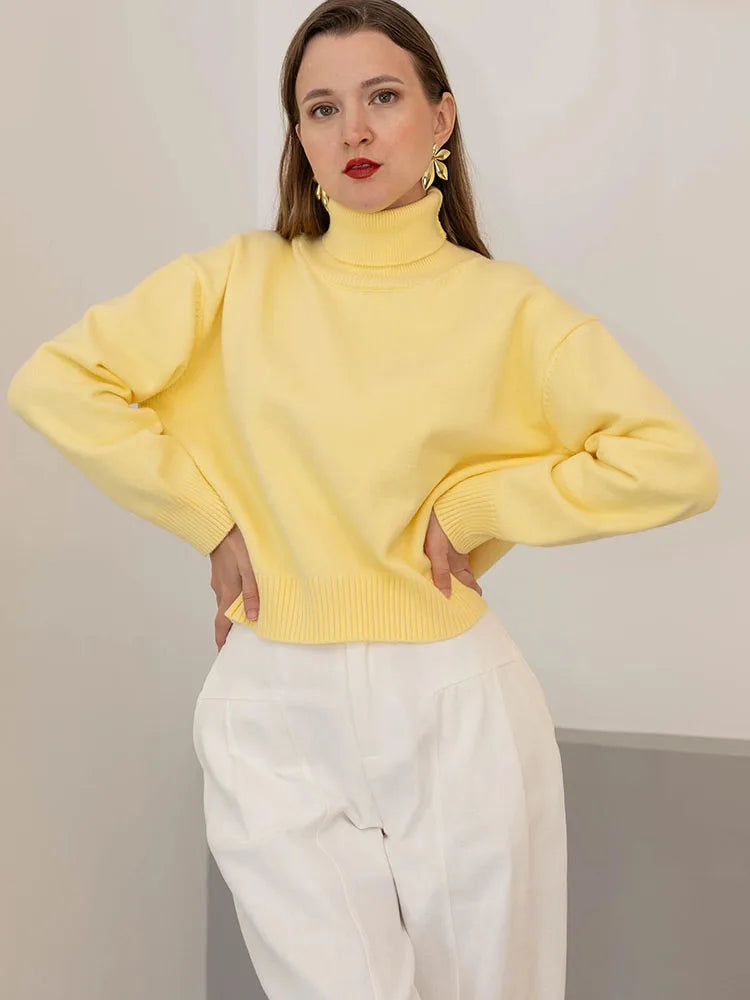 Lily - Knitted high neck sweater