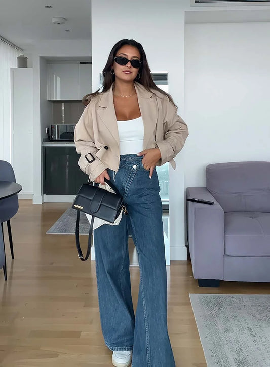 Isabella - Cropped trench coat