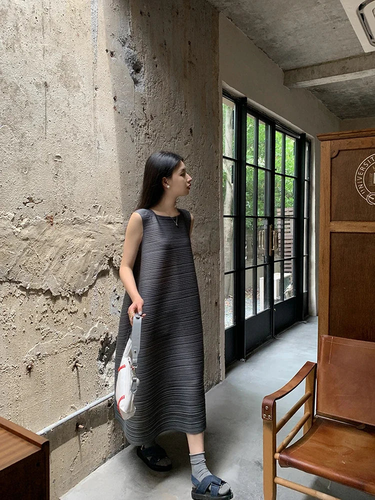 Carmen - Pleated a-line dress