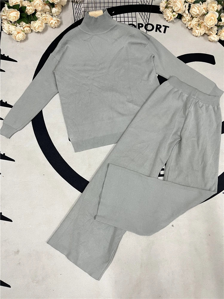 Kristin - Knitted casual two piece set