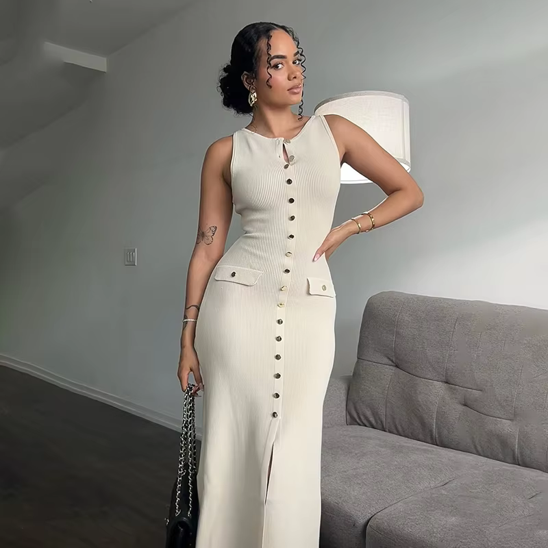 Victoria - Elegant fine knitted dress
