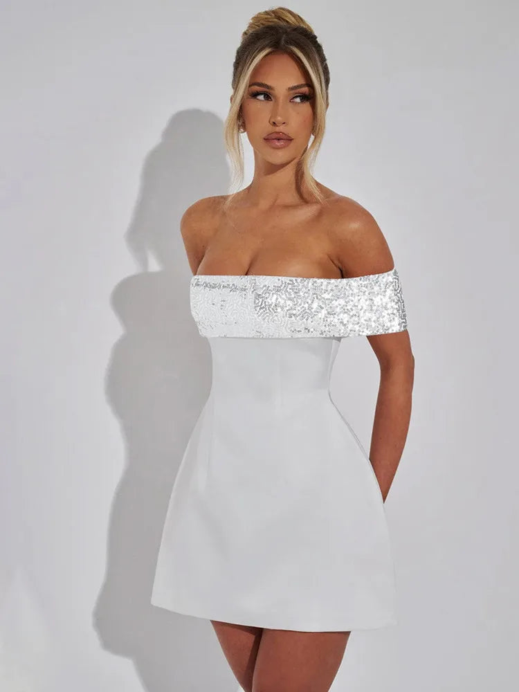 Nadia - Off shoulder mini dress