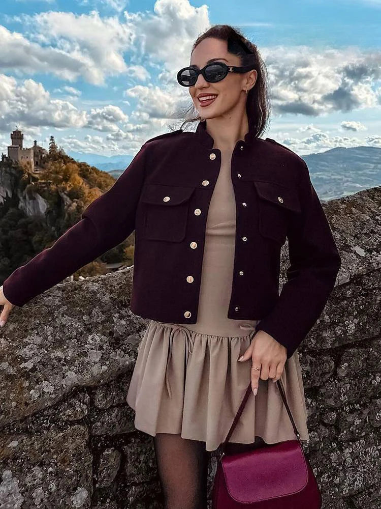Emma - Gold button jacket