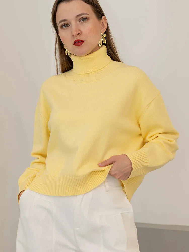 Lily - Knitted high neck sweater