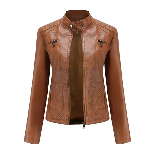 Charlie - Faux leather biker jacket