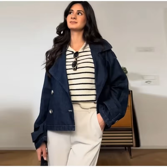 Liza Mae - Cropped trench style coat