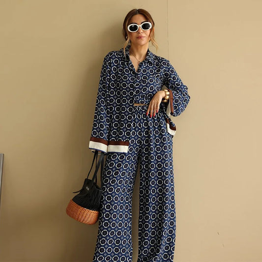 Kayla - Satin silk two piece set