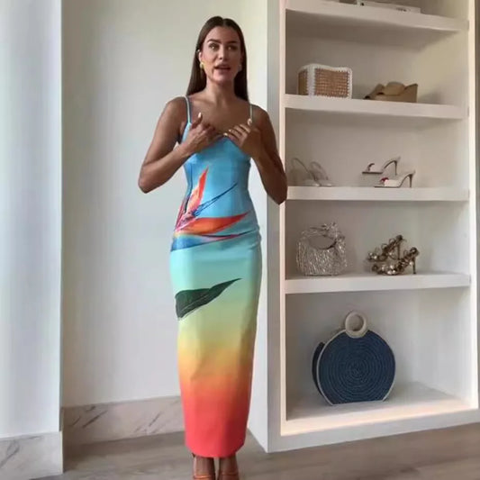 Soraya - Tropical sequined dress