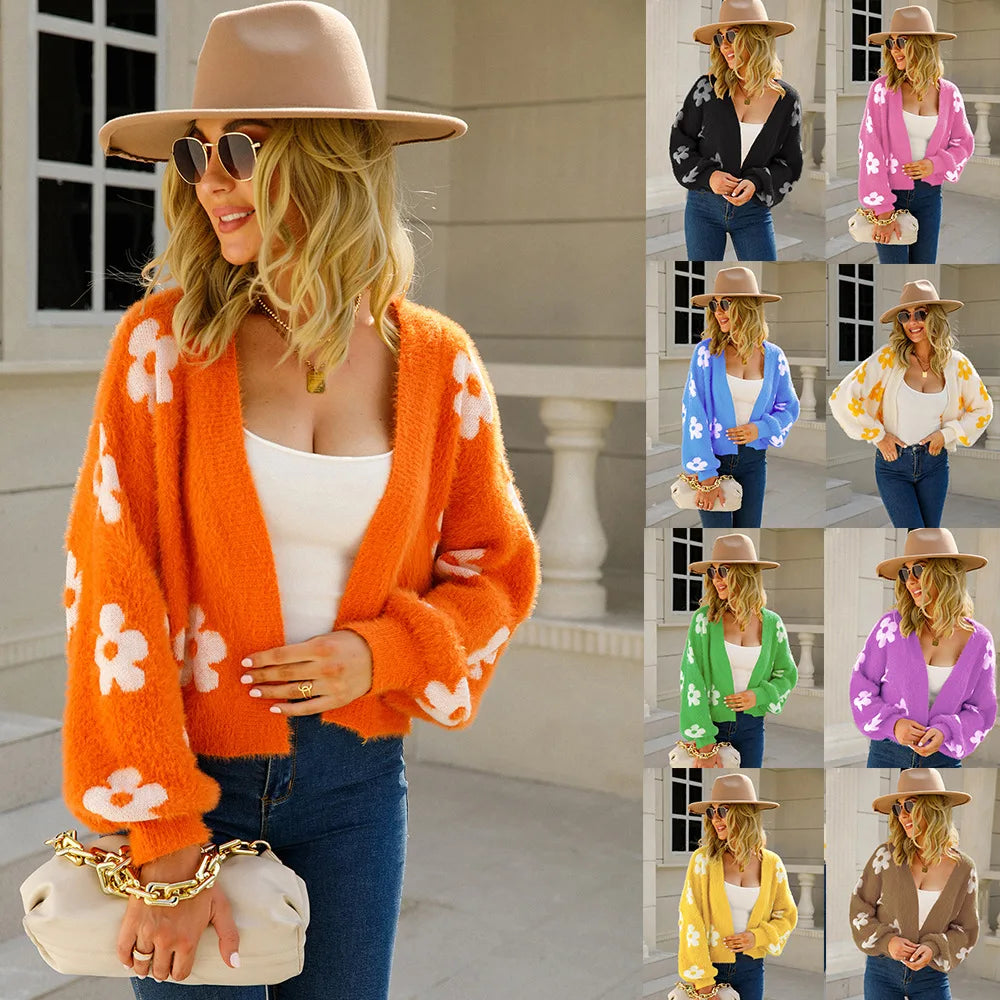 Milly - Casual cardigan with flowers