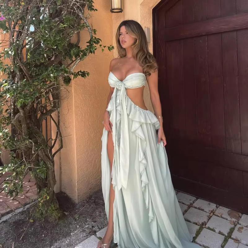 Aristea - Strapless ruffled dress