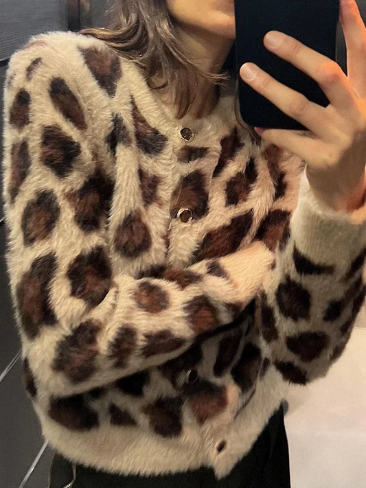 Amelie - Soft leopard cardigan