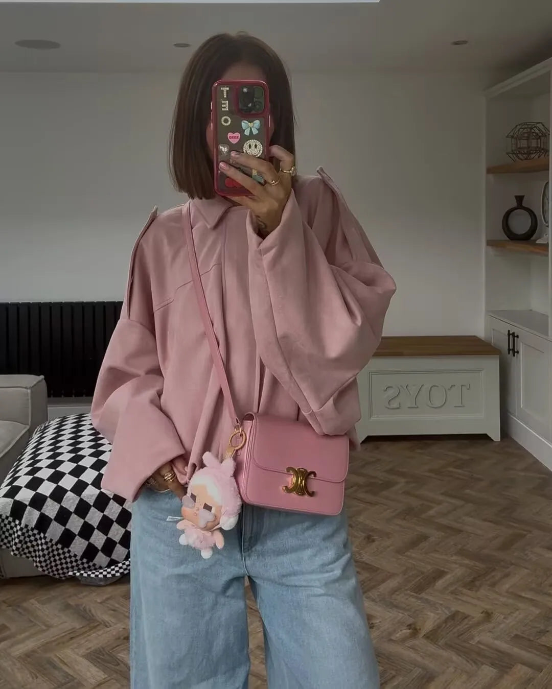 Evelyn - Suede texture zipper jacket