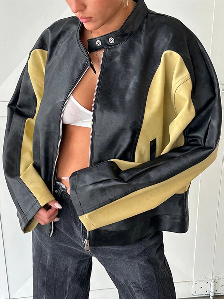 Gabi - Oversized faux leather jacket