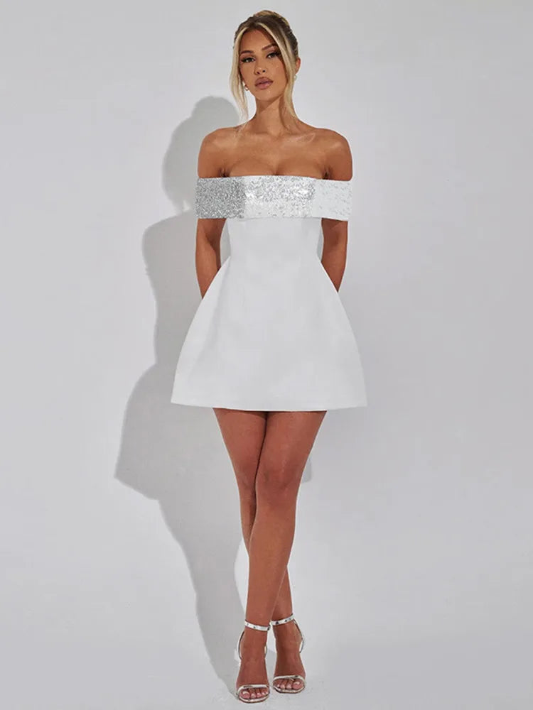 Nadia - Off shoulder mini dress