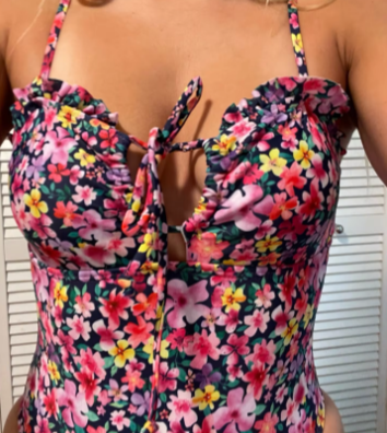 Angela - Flower printed swimsuit