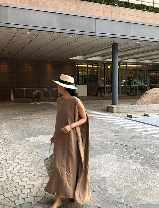 Sammie - Long elegant linen cotton dress