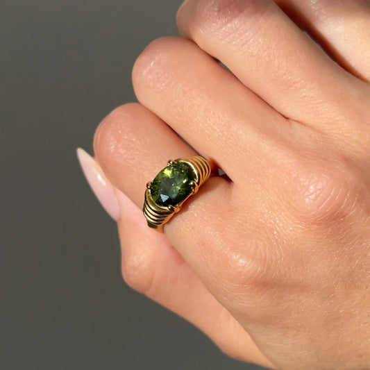 Rosa Gem Ring - Green