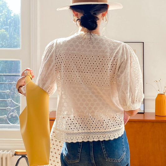 Julia - Embroidered Cotton Blouse