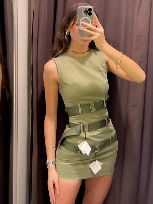 Mila - Belted body con dress