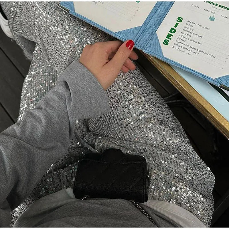 Irina - Flowing sequin trousers