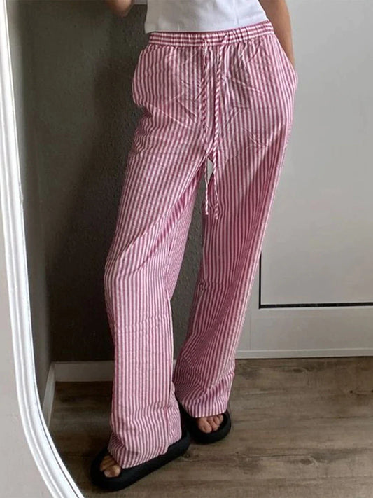 Linzi - Striped cotton pants