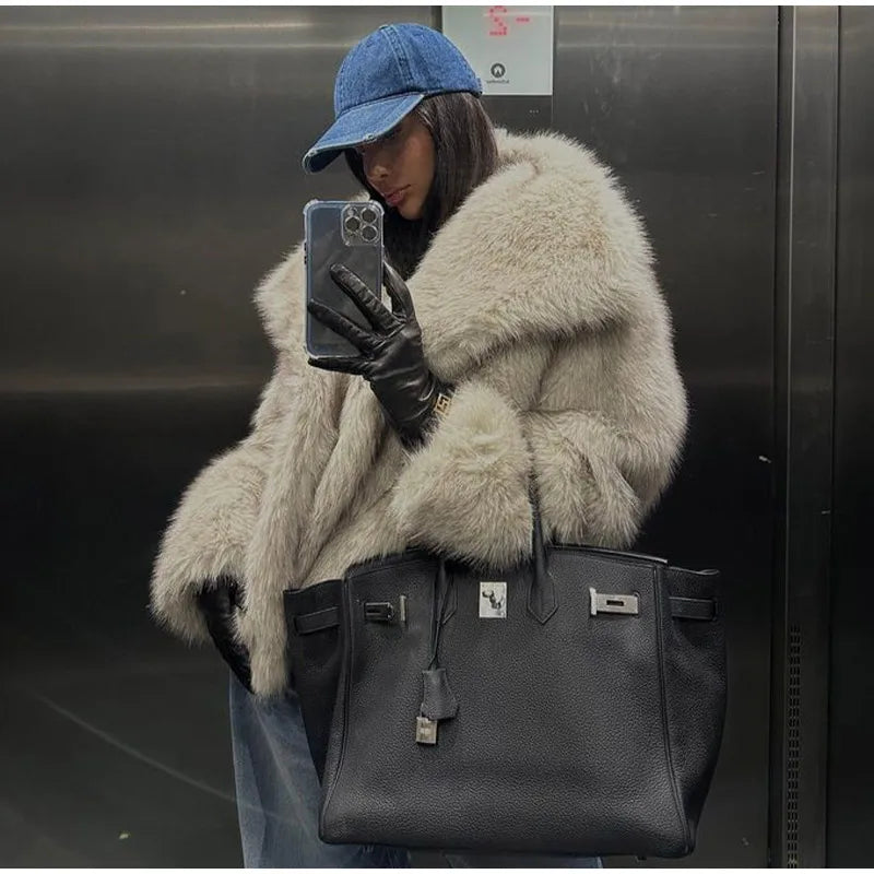 Warm faux hot sale fur winter coats