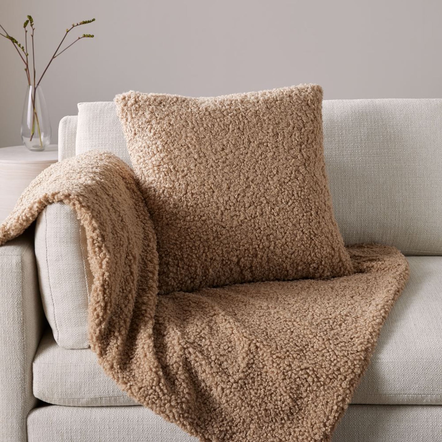Faux Shearling Cushion Cover