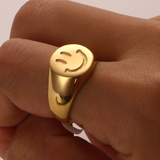 Be Happy Signet Ring