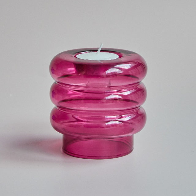 Glass Tealight and Candle Holder