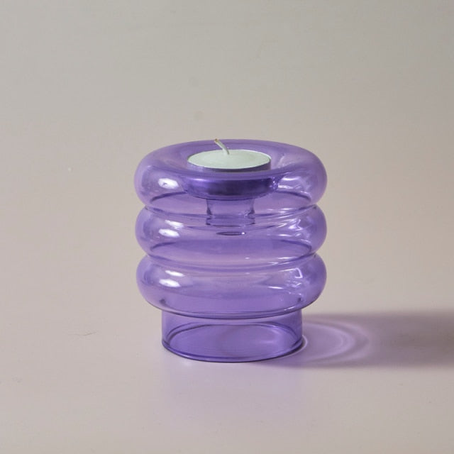 Glass Tealight and Candle Holder