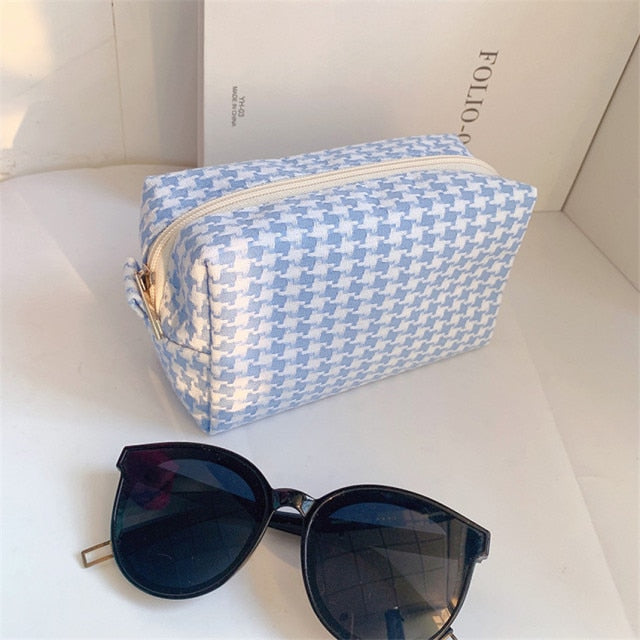 Houndstooth Cosmetic Pouch