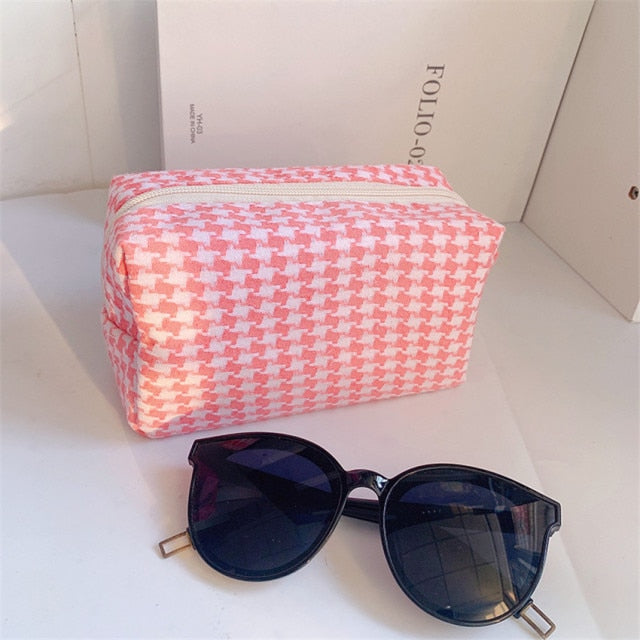 Houndstooth Cosmetic Pouch