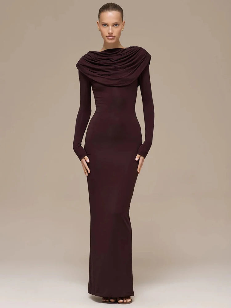 Marlowe - Bodycon dress with draped collar
