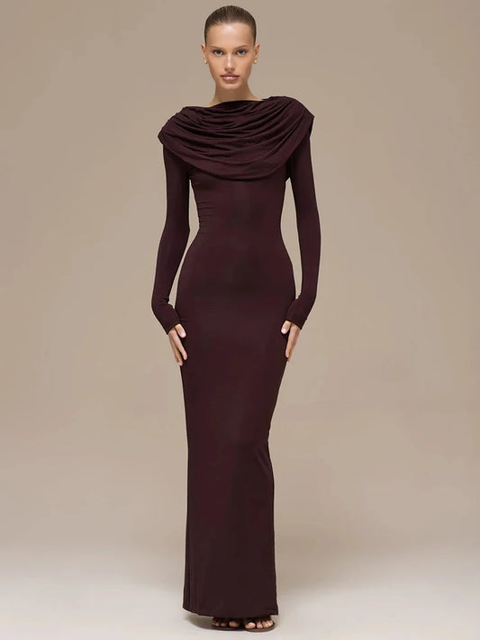Marlowe - Bodycon dress with draped collar