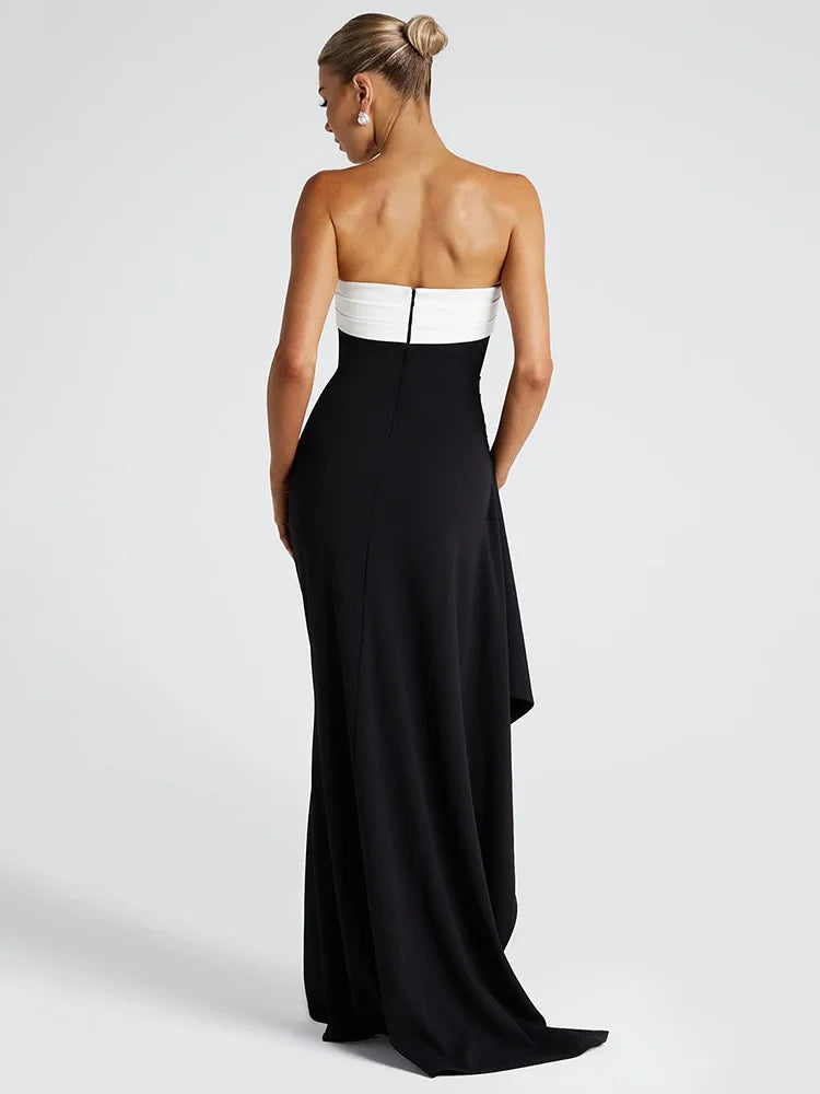 Lara - Strapless dress with slit