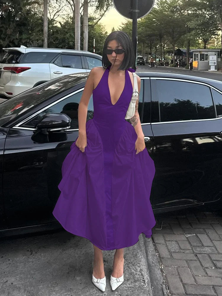 Athena - V-neck dress