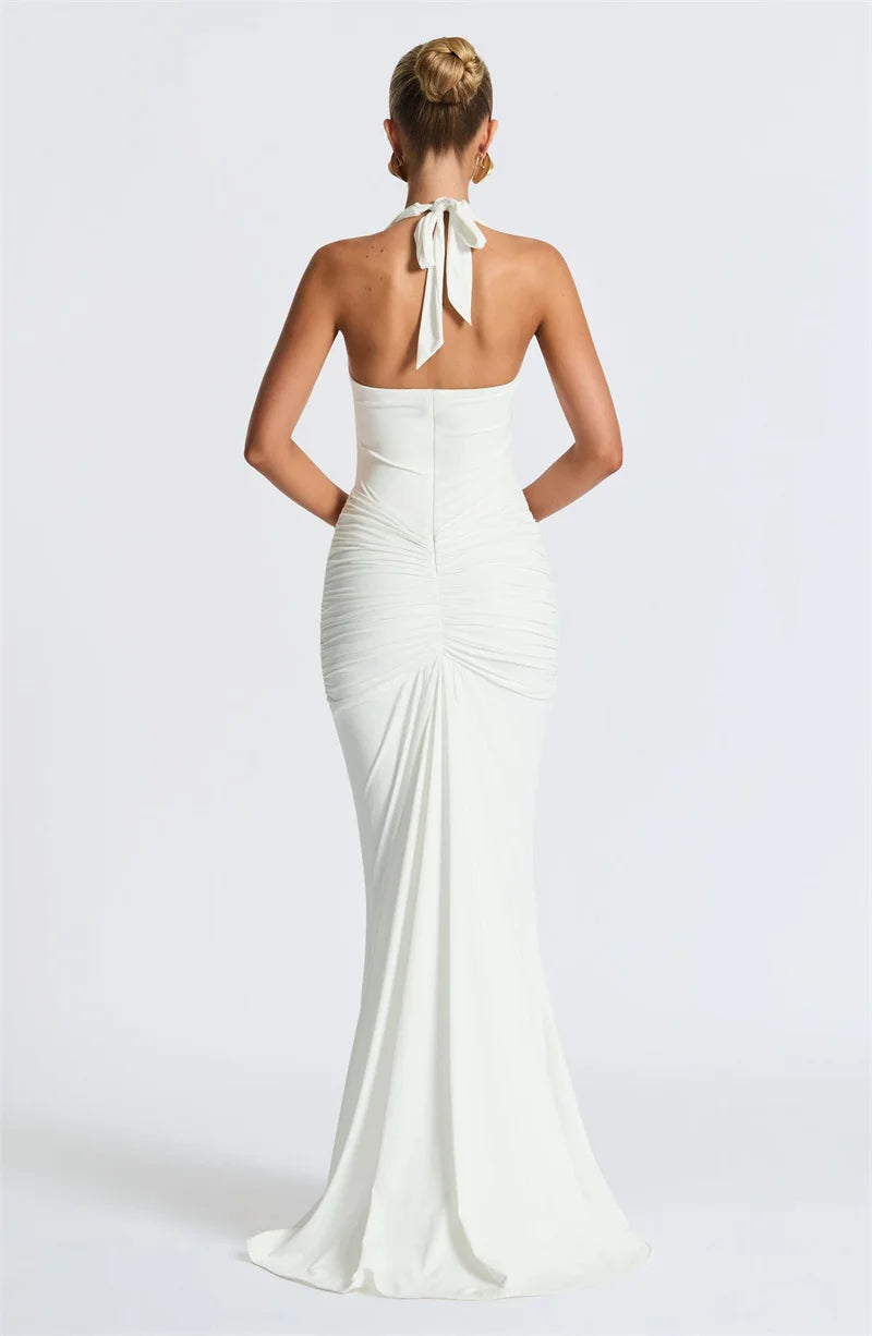 Victoria - Deep neckline figure hugging dress