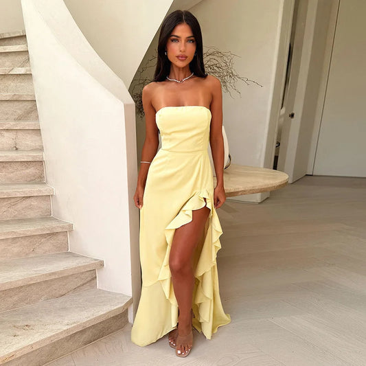 Karina - Strapless dress with slit