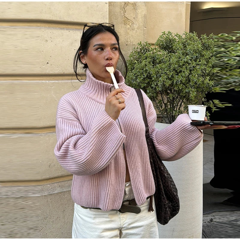 Odette - Knitted zipper jacket