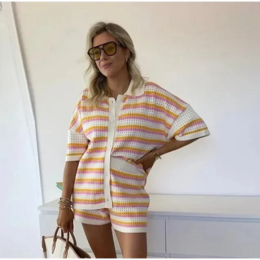 Madrilena - Striped two piece set