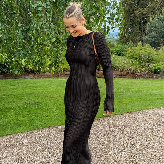 Imelda - Long sleeved midi dress