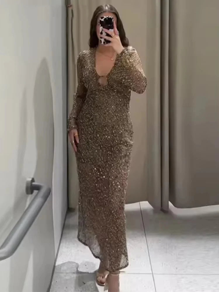 Tanya - Sequined midi dress