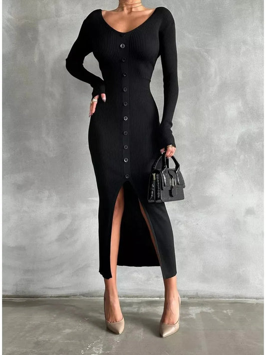 Zayna - Rib knit dress