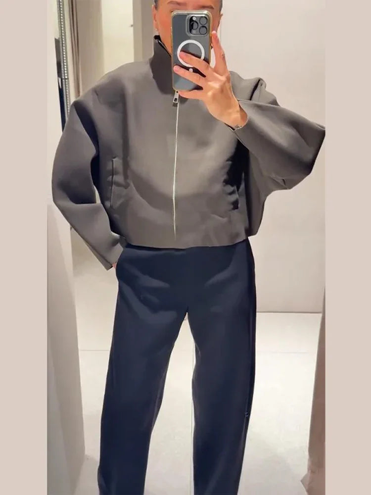 Thea - Boxy zipper jacket