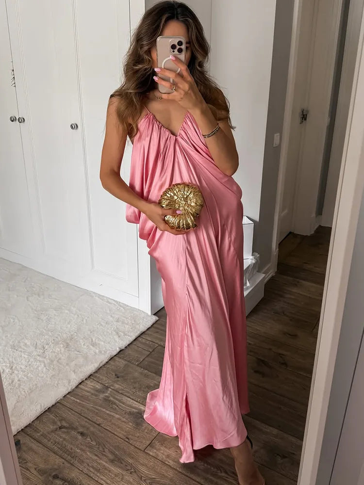 Riley - Draped open back dress