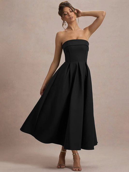 Meghan - Strapless A-line dress
