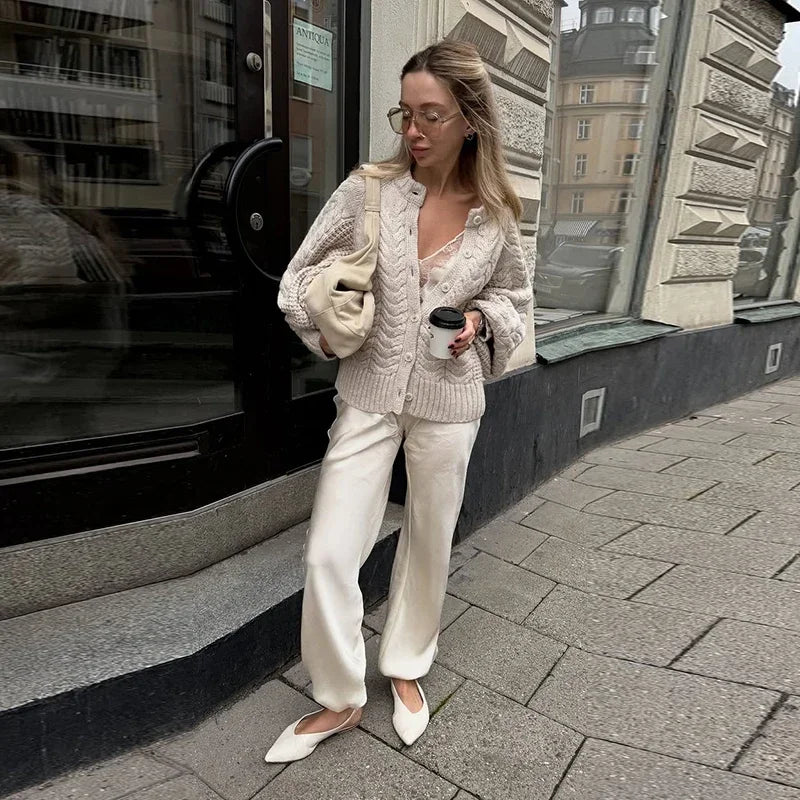 Celeste - Cable-knit cardigan