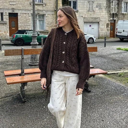 Celeste - Cable-knit cardigan