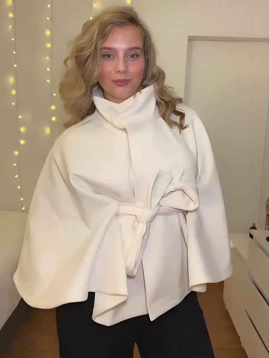 Margot - Wool blend cape style jacket